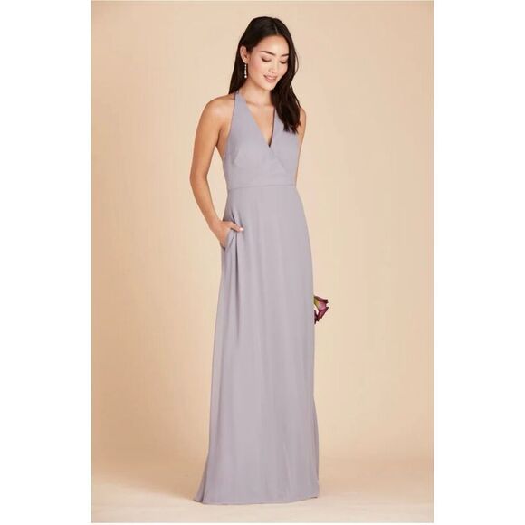Birdy Grey 2XL Plus Size Moni Convertible Maxi Dress Silver Gown Bridesmaid NWT - Picture 1 of 13
